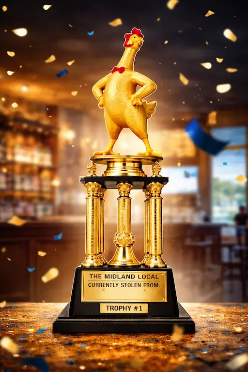 The Ridiculous Trophy with Heroic Rubber Chicken